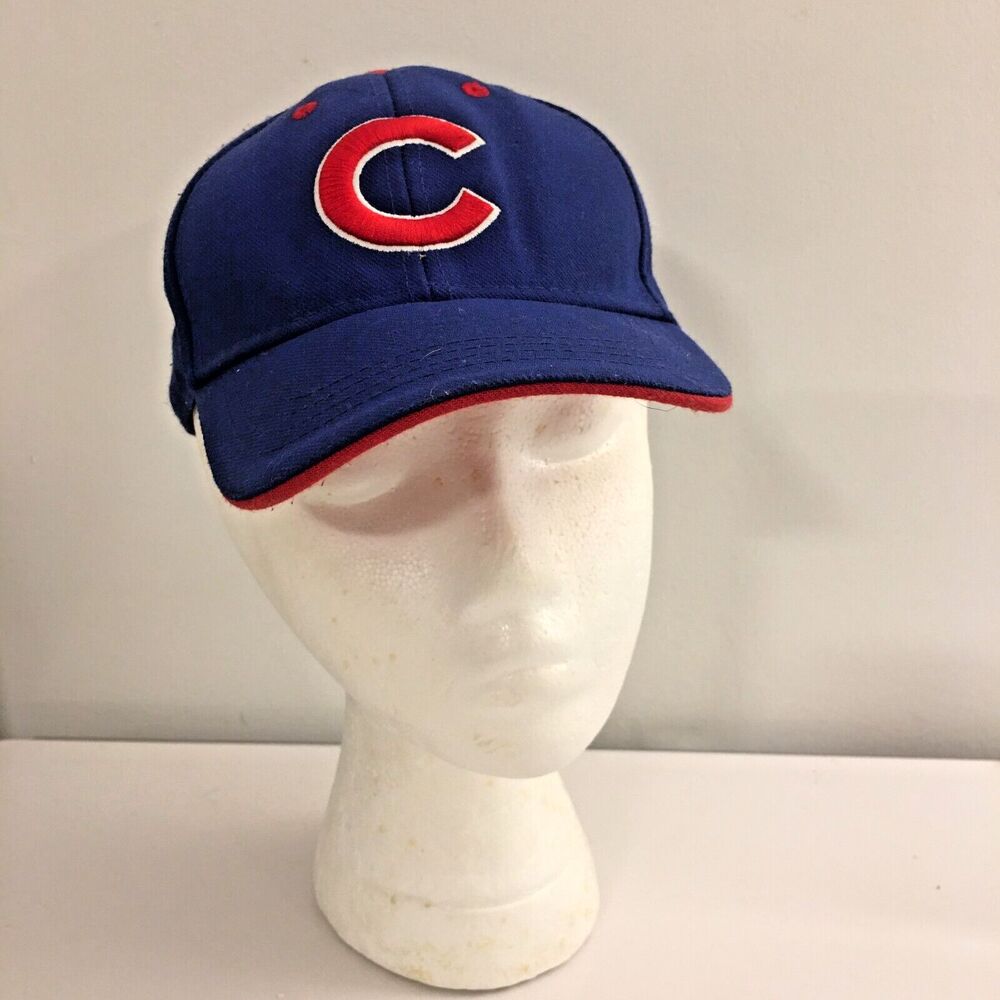 FAN FAVORITE Blue Red Chicago Cubs Adjustable Flat Bill Youth Kids Baseball Hat